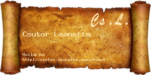 Csutor Leonetta névjegykártya